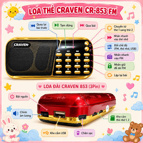 Craven CR-853 3 pin