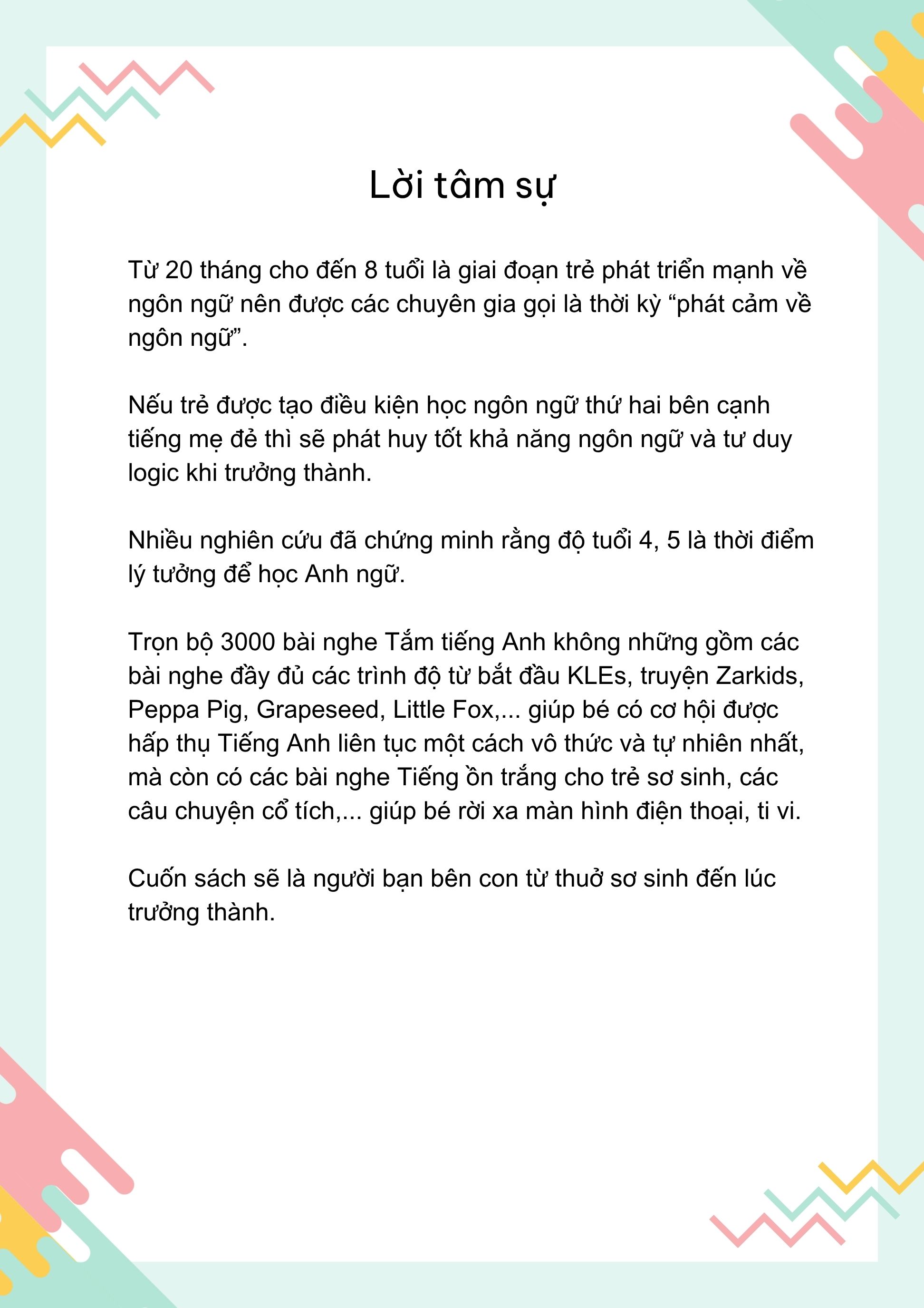 Lời tâm sự bộ Tắm tiếng Anh
