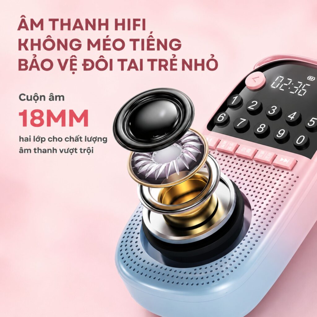 Âm thanh HIFI bảo vệ đôi tai trẻ nhỏ